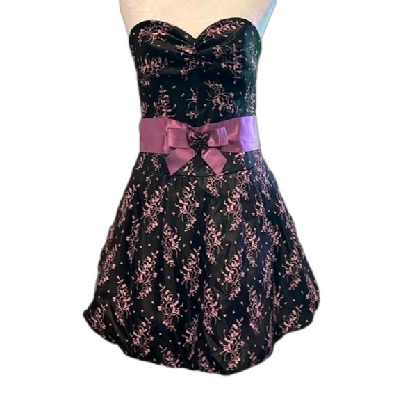 Vintage Jessica McClintock Gunne Sax Lace Bubble Hem Dress Sz 5 (Fits XS–S) - Picture 3 of 12